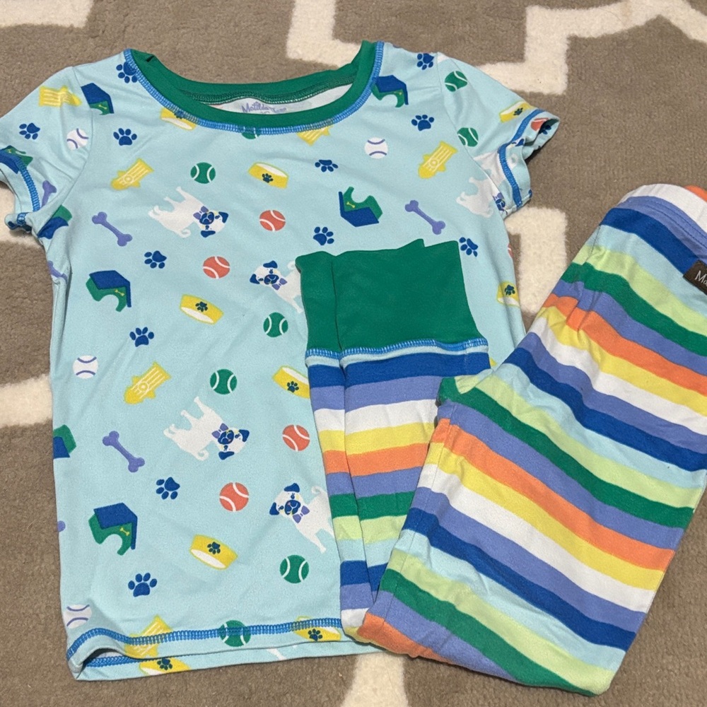 Matilda Jane Blue and Green Kids Pajama Set